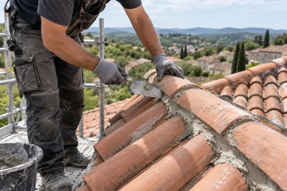 Réparation de toiture - scène représentative